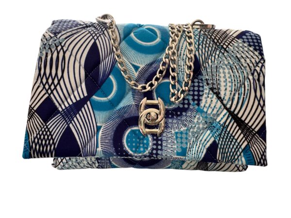 Blue and sliver purse